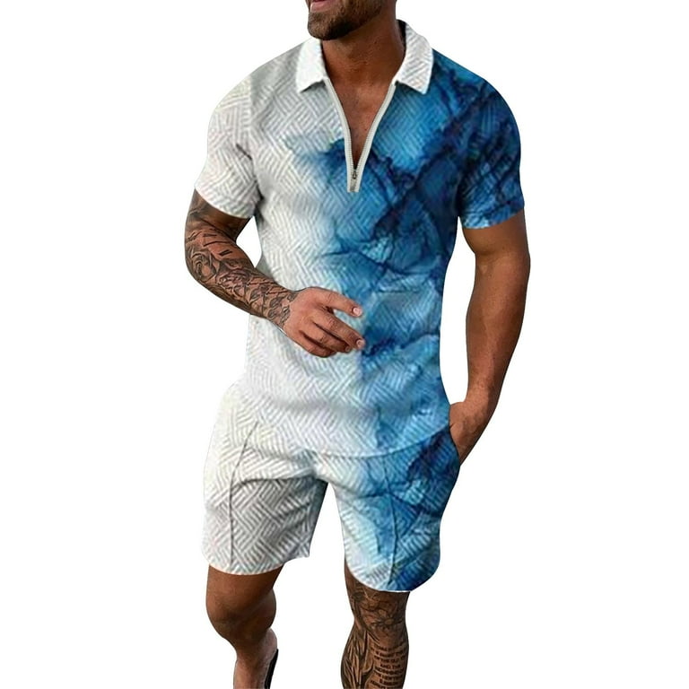 Mens Big and Tall Short Sets 2 Piece Outfits 6x Vacation Resort Wear Gym Polo Shirt Matching Sets Men Short Sets Outfits Summer Big Mens Track Suits 2 Piece Set 3xl Mens