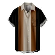 OURUKEJI Mens Big and Tall Short Sleeve Dress Shirts 2x Tall Button Down Polo Shirts for Men 3xlt Tshirts Shirts for Men Big and Tall Funny Hawaiian Shirts for Men Linen Shirts for Men Slim Fit Short Sleeve