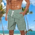 thumbnail image 1 of Mens Big & Tall Shorts Plus Size Straight Leg Striped Drawstring Elastic Waisted Summer Beach Bermuda Short with Pockets S-5X, 1 of 5