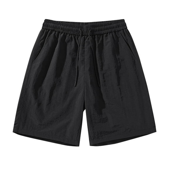 Mens Big & Tall Shorts S-4X Plus Size Lightweight Drawstring Elastic Waist Wide Leg Solid Color Loose Loungewear Beach Short with Pockets
