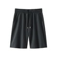 thumbnail image 1 of Mens Big & Tall Shorts with Pockets M-5X Plus Size Straight Wide Leg Drawstring Elastic Waisted Solid Relaxed Going-Out Loungewear Short Clearance, 1 of 2
