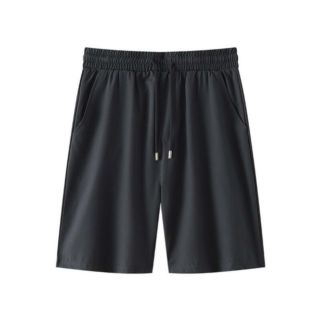 Mens Big & Tall Shorts with Pockets M-5X Plus Size Straight Wide Leg Drawstring Elastic Waisted Solid Relaxed Going-Out Loungewear Short Clearance