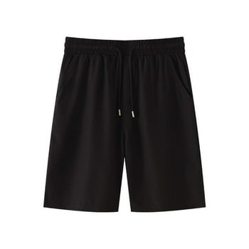 Mens Big & Tall Shorts with Pockets M-5X Plus Size Straight Wide Leg Drawstring Elastic Waisted Solid Relaxed Going-Out Loungewear Short Clearance