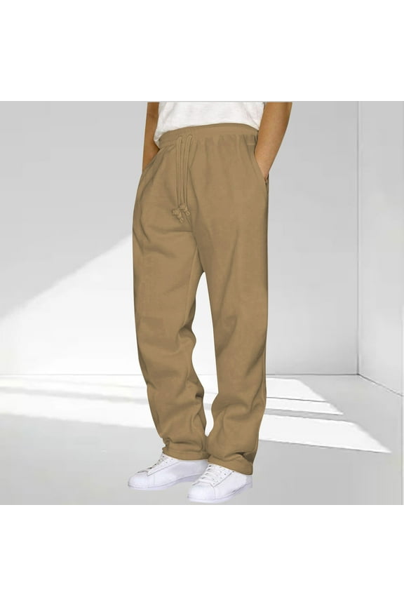 Mens Big & Tall Sweatpants Plus Size 4X-5X Athletic Workout Pants with Pockets and Drawstring Elastic Waist Casual Solid Straight Leg Jogging Trousers