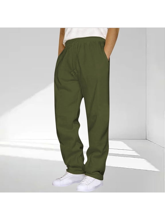 Mens Big & Tall Sweatpants Plus Size 4X-5X Athletic Workout Pants with Pockets and Drawstring Elastic Waist Casual Solid Straight Leg Jogging Trousers