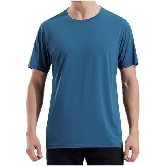 Mens Big & Tall T Shirts Athletic Workout M-5X Plus Size Casual Short Sleeve Crewneck Pullover Tees Tops Basic Solid Comfort T-Shirts