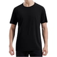 thumbnail image 1 of Mens Big & Tall T Shirts Athletic Workout M-5X Plus Size Casual Short Sleeve Crewneck Pullover Tees Tops Basic Solid Comfort T-Shirts, 1 of 5