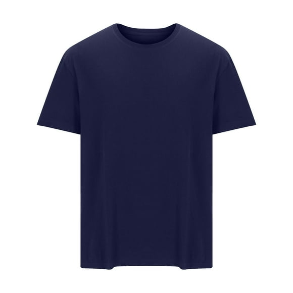 Mens Big & Tall T-Shirts Clearance Casual Short Sleeve Crewneck Pullover Tees Tops L-5X Plus Size Basic Solid Comfort Athletic Workout T Shirts