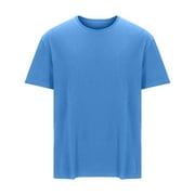 SINPILING Mens Big & Tall T-Shirts Casual Short Sleeve Crewneck Pullover Tees Tops L-5X Plus Size Basic Solid Comfort Athletic Workout T Shirts