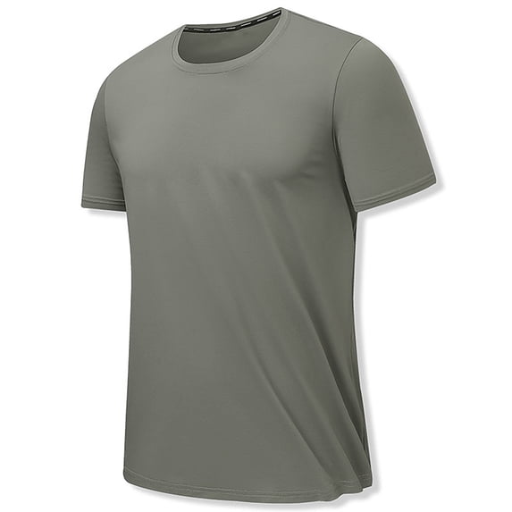 Mens Big & Tall T-Shirts M-5X Plus Size Athletic Workout Crewneck Short Sleeve Pullover Tees Tops Casual Solid Basic Comfort T Shirts