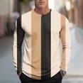 thumbnail image 1 of Mens Big & Tall T Shirts Plus Size S-4X Long Sleeve Crewneck Tshirts Shirt Casual Pullover Color Block Basic Breathable Going Out Loungewear Tees Tops, 1 of 5