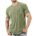 thumbnail image 1 of Mens Big & Tall T-Shirts Short Sleeve Crew Neck with Pocket Basic Tee Muscle Shirt Fathers Gift M-4XL, 1 of 5