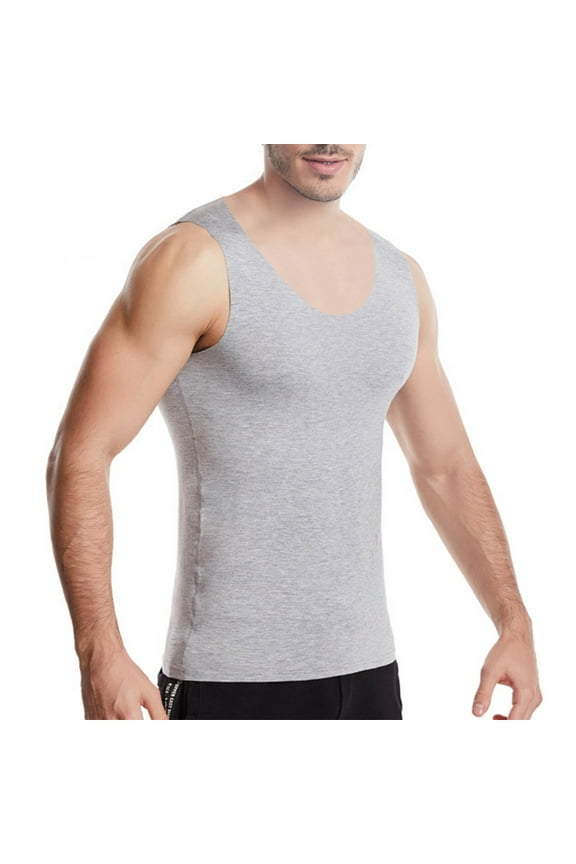 Mens Big & Tall Tank Tops L-5X Plus Size Lightweight Sleeveless Modal-Shirts Stretchy Slim-Fit Pullover Crewneck Solid Athletic Undershirts