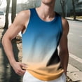 thumbnail image 1 of Mens Big & Tall Tank Tops S-5X Plus Size Sleeveless Crewneck Shirts Casual Gradient Printed Pullover Slim Breathable Gym Athletic Workout Vests, 1 of 7