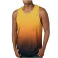 thumbnail image 1 of Mens Big & Tall Tank Tops S-6X Plus Size Sleeveless Crewneck Muscle Shirts Casual Gradient Printed Pullover Breathable Athletic Workout Vests, 1 of 4