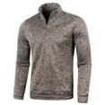 thumbnail image 1 of Mens Big & Tall Tops Plus Size Long Sleeve Half Zipper Stand Collared T Shirts Casual Solid Comfort Basic Pullover Work Tshirts Tops M-4X, 1 of 4