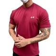 thumbnail image 1 of Mens Big and Tall Tshirts Black Tshirts Men's Sports T-Shirt Summer Fashion Solid Color Loose Casual Short Sleeves Round-Neck Workout Tees Shirts Tops, 1 of 6