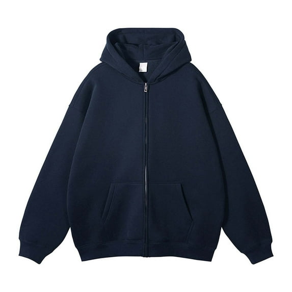 Mens Big and Tall Athletic Coats, Long Sleeve Pullover for Men Fall Outdoor Full Zip Long Sleeve Hooded Sweatshirts with Pockets M-5XL