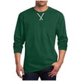 thumbnail image 1 of Mens Big and Tall Athletic T-Shirts, Long Sleeve Shirts for Men Casual Loose Fit Solid Color Quick Dry Crewneck Workout Tops Spring Clothes, 1 of 4