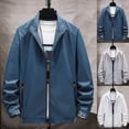 thumbnail image 1 of Mens Big and Tall Fashion Jackets Hooded Long Sleeve Sun Protection Track Jackets Casual Outdoor Windbreaker with Pockets Gifts for Men Gray XL, 1 of 9