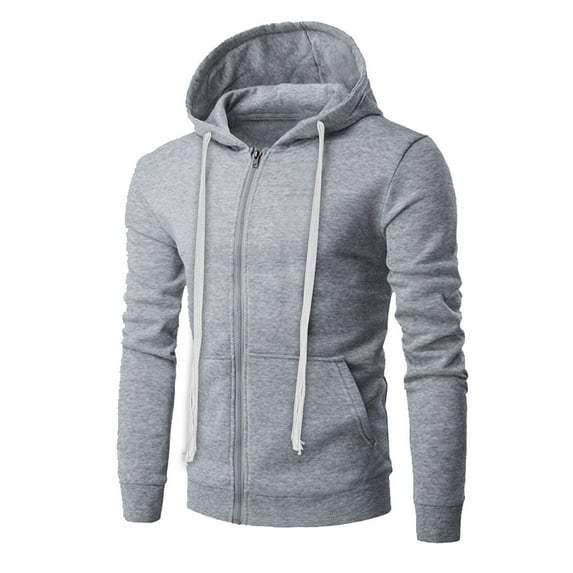 Mens Big and Tall Hoodies, Zip Up Sweatshirts for Men Fall Outdoor Athletic Long Sleeve Pullover Coats with Pockets S-5XL