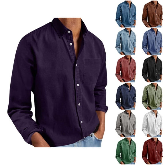 Mens Big and Tall Shirts Long Sleeve