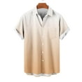thumbnail image 1 of Mens Big and Tall Shirts S-5X Plus Size Short Sleeve Button-Down Collared Tshirts Shirt with Pocket Casual Gradient Printed Beach Tees Tops, 1 of 4