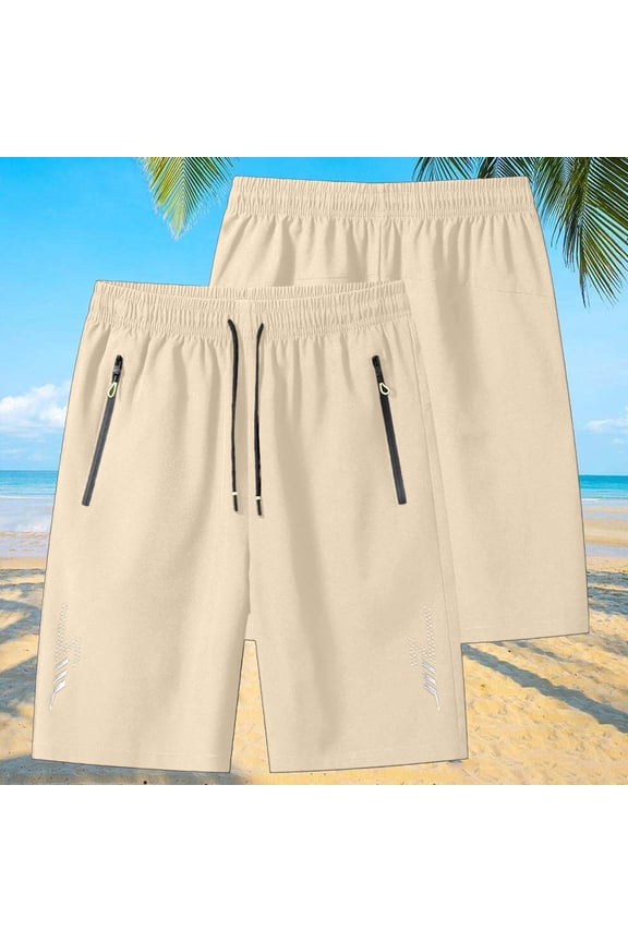 Mens Big and Tall Shorts Cooling Smooth Fabric Drawstring Shorts with Zip Pockets Regular Fit Casual Sporty Shorts for Summer Training