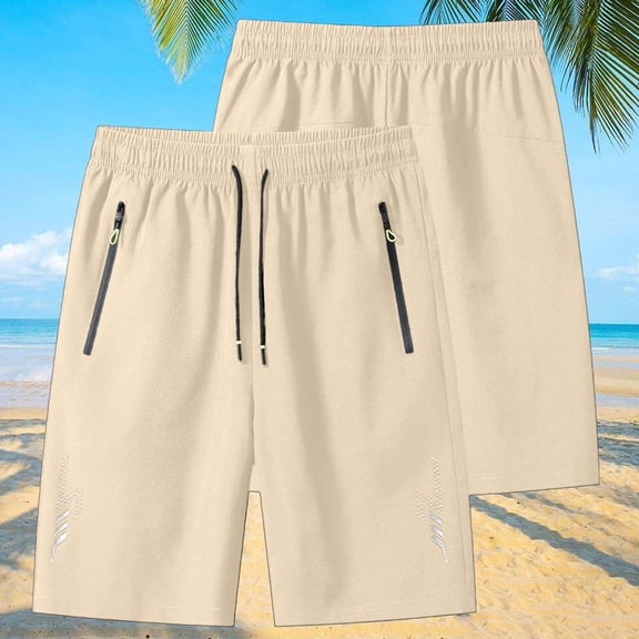 Mens Big and Tall Shorts Cooling Smooth Fabric Drawstring Shorts with Zip Pockets Regular Fit Casual Sporty Shorts for Summer Training