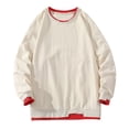 thumbnail image 1 of Mens Big and Tall Sweatshirt, Long Sleeve Pullover for Men Fall Fashion Loose Fit Solid Color Crewneck Sweatshirts S-3XL, 1 of 4