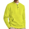 thumbnail image 1 of Mens Big and Tall Sweatshirts S-5XL Plus Size Casual Long Sleeve Pullover Button Crewneck Shirts Basic Loose Comfort Sweatshirt with Pocket, 1 of 4