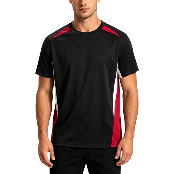 Mens Big and Tall Swim Shirt Sun Protection UPF 50+ Rash Gard Quick Dry T-Shirt Size 5XL Black