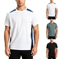 thumbnail image 1 of Mens Big and Tall Swim Shirt Sun Protection UPF 50+ Rash Gard Quick Dry T-Shirt Size 5XL White, 1 of 5