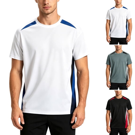 Mens Big and Tall Swim Shirt Sun Protection UPF 50+ Rash Gard Quick Dry T-Shirt Size 5XL White