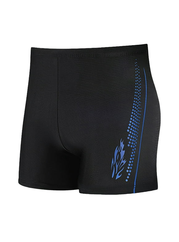 Mens Big and Tall Swim Trunks Quick Dry Chlorine Resistant Stretch Swim Boxers with Wide Waistband, Blue,Size 3XL