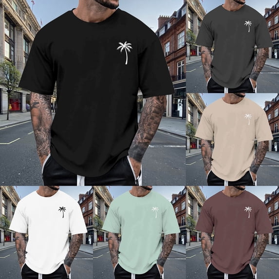 Mens Big and Tall T Shirts 4xl Short Sleeve Big and Tall Basic Tee Athletic Fit Gradient Boat Neck Casual Summer Beach Basic Muscle Tee