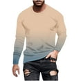 thumbnail image 1 of Mens Big and Tall T-Shirts, Crewneck T Shirts for Men Fall Fashion Loose Fit Ombre Tie Dye Long Sleeve Shirt Tops S-5XL, 1 of 4
