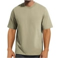 thumbnail image 1 of Mens Big and Tall T-Shirts, Oversized T Shirts for Men Summer Casual Loose Fit Solid Color Short Sleeve Crewneck Tees S-3XL, 1 of 3