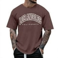 thumbnail image 1 of Mens Big and Tall T Shirts Short Sleeve Big & Tall Oversized Streetwear Regular Fit Printing Crew Neck Casual Summer Vacation Basic Tops, 1 of 4