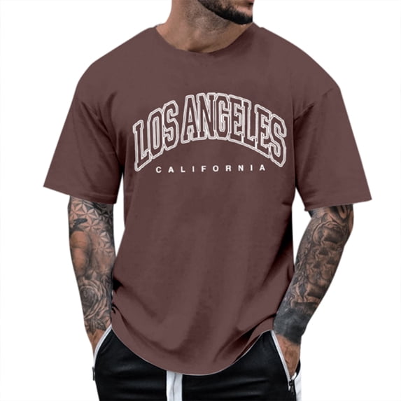 Mens Big and Tall T Shirts Short Sleeve Big & Tall Oversized Streetwear Regular Fit Printing Crew Neck Casual Summer Vacation Basic Tops