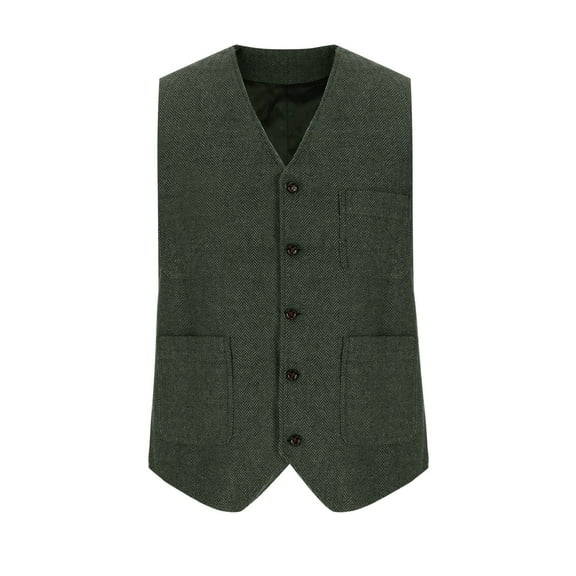 Mens Big and Tall Vest Blazer, Men's Suit Vest Business Formal Dress Waistcoat Solid Color Vest for Suit or Tuxedo S-3XL