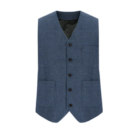 Mens Big and Tall Vest Blazer, Men's Suit Vest Business Formal Dress Waistcoat Solid Color Vest for Suit or Tuxedo S-3XL
