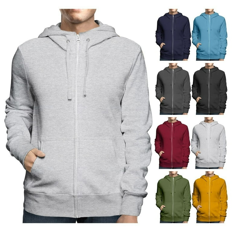 Mens Big and Tall Winter Warm Soft Cozy Full Zip Up Fleece Lined Hoodie Sweatshirt Walmart
