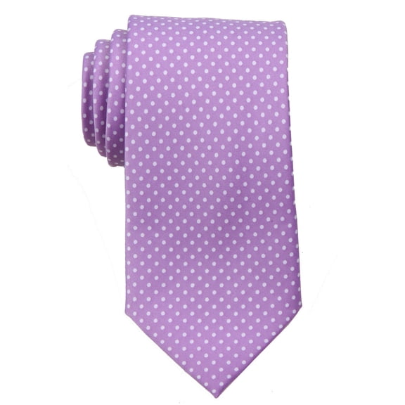 Mens Big and Tall XLPolka Dot Necktie - Light Purple