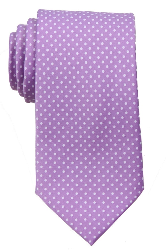 Mens Big and Tall XLPolka Dot Necktie - Light Purple
