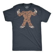 Mens Bigfoot Body T Shirt Funny Huge Hairy Sasquatch Frame Tee For Guys Graphic Tees