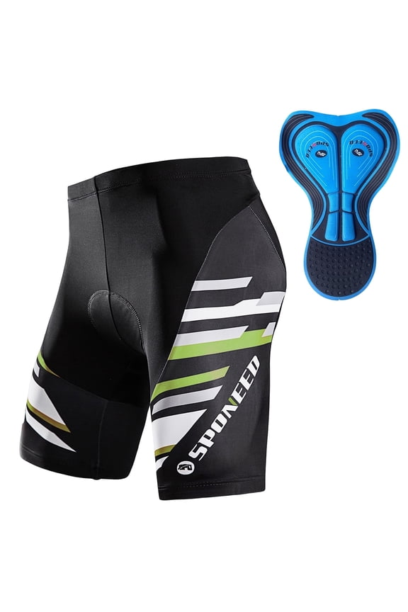 Mens Bike Shorts with Padding Cycling Shorts Men Padded Bicycle Biking Pants Cycle Wear Green M