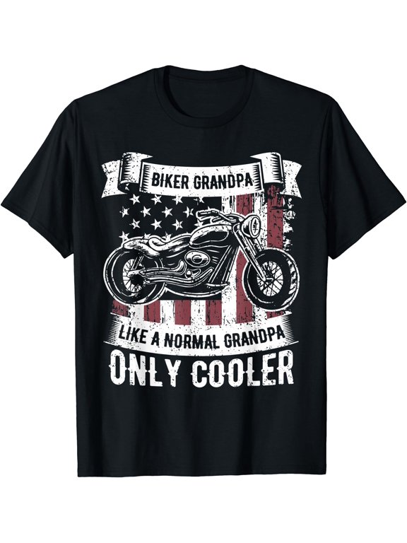 Mens Biker Grandpa Ride Motorcycles Motorcycle Lovers Rider Gift T-Shirt