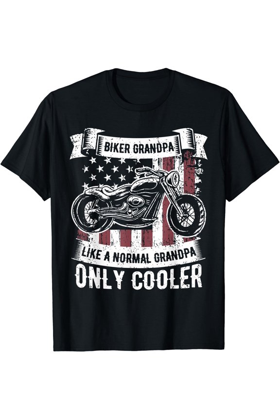 Mens Biker Grandpa Ride Motorcycles Motorcycle Lovers Rider Gift T-Shirt