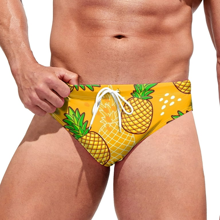 Mens yellow swimsuit sales